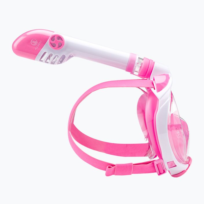 Mască integrală de snorkeling pentru copii AQUASTIC roză SMK-01R 3