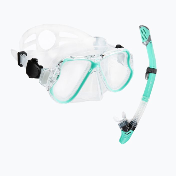 Set de snorkeling AQUASTIC Mască + Tub albastru MSA-01N
