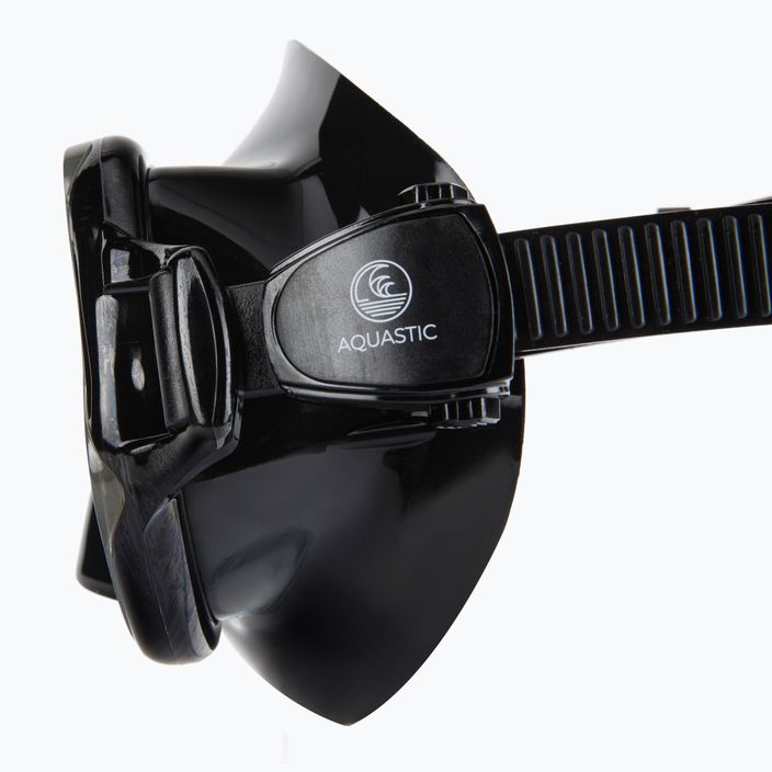 Set de snorkeling AQUASTIC Mască + Tub negru MSA-01C 7