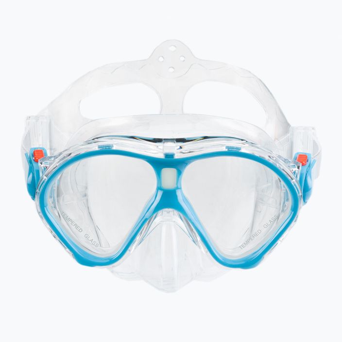 Set de snorkeling pentru copii AQUASTIC Mască + Tub albastru MSK-01N 3