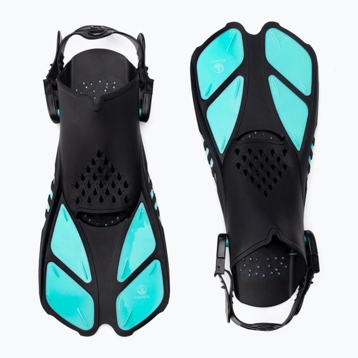 Set de snorkeling AQUASTIC Mască + Aripioare + Tub albastru MSFA-01SN 3