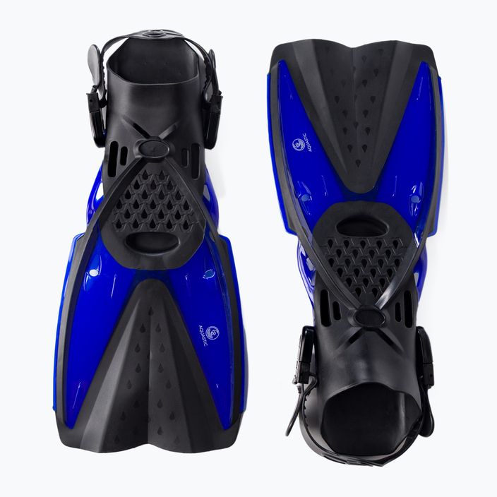 Set de snorkeling AQUASTIC Mască Fullface + Aripioare albastru SMFA-01SN 3