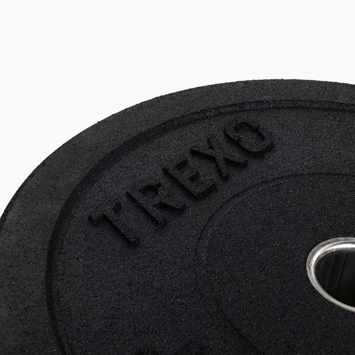 Greutate bumper de olimpiadă TREXO neagră TRX-BMP025 25 kg 3