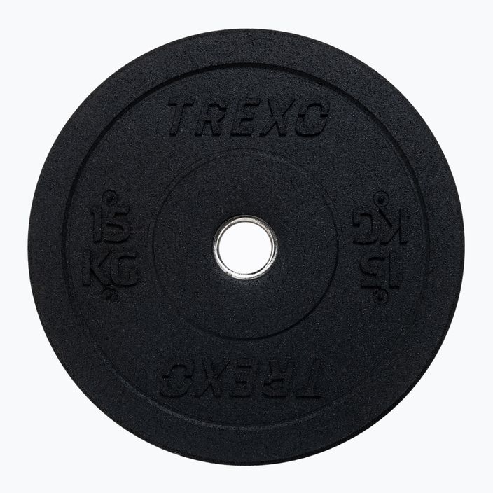 Greutate bumper de olimpiadă TREXO neagră TRX-BMP015 15 kg 6