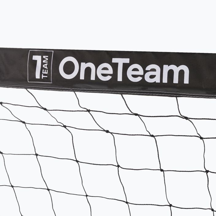 OneTeam One poartă de fotbal 300 x 160 cm oțel galvanizat alb/negru 5