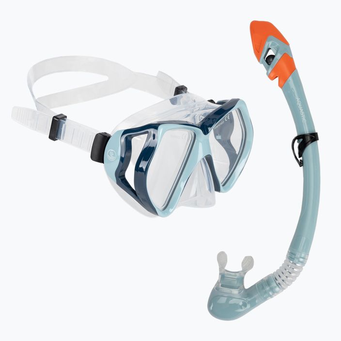 Set de snorkeling AQUASTIC Shoal mască + tub albastru