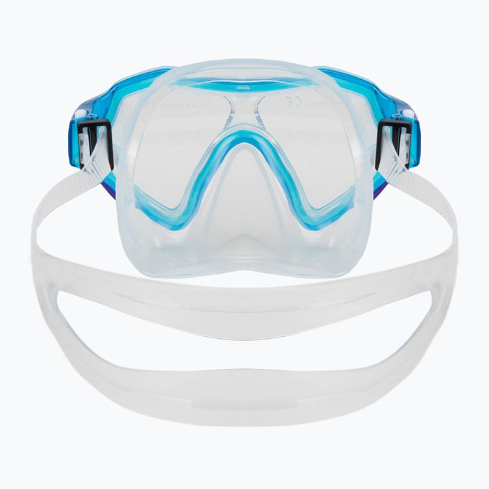 Set de snorkeling pentru copii AQUASTIC Shelly mască + tub albastru deschis 4