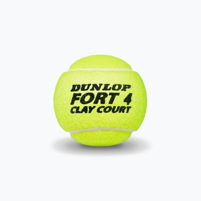Mingi de tenis Dunlop Fort Clay Court 4B 18 x 4 buc. galben 601318 2