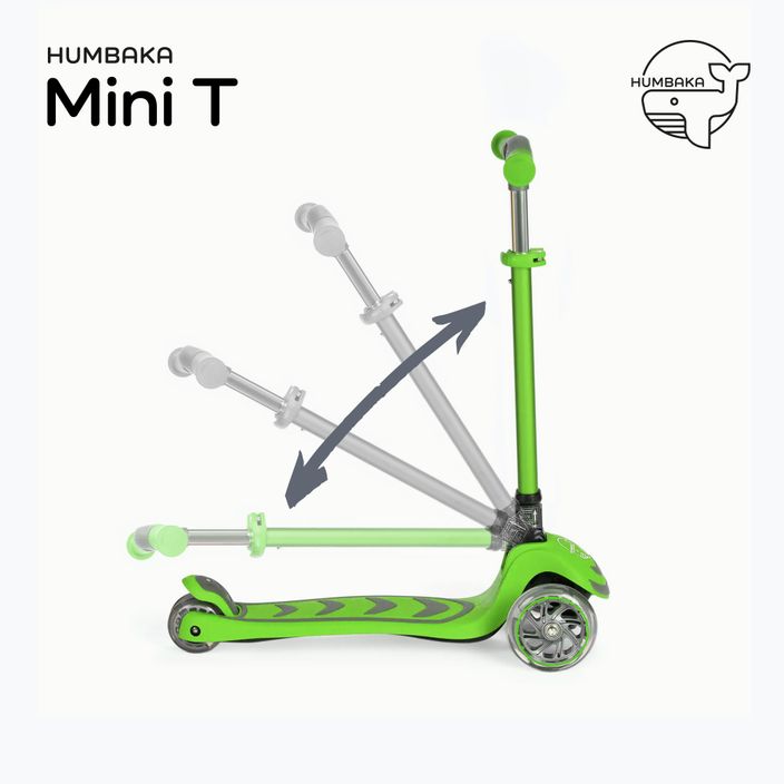 HUMBAKA Mini T scuter cu trei roți pentru copii verde HBK-S6T 3