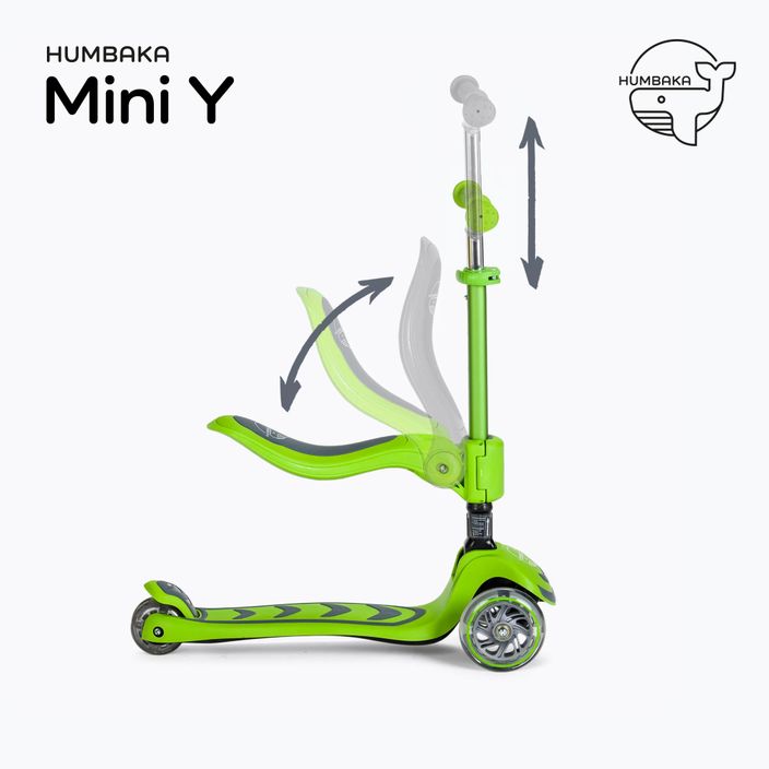 Copii tricicleta scuter HUMBAKA Mini Y verde HBK-S6Y 3