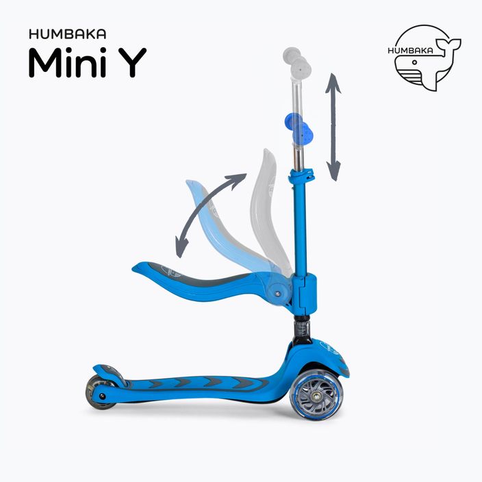 HUMBAKA Mini Y scuter cu trei roți pentru copii albastru HBK-S6Y 3