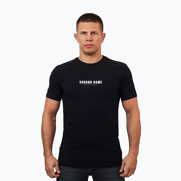 Bărbați Ground Game Minimal Typo T-shirt negru