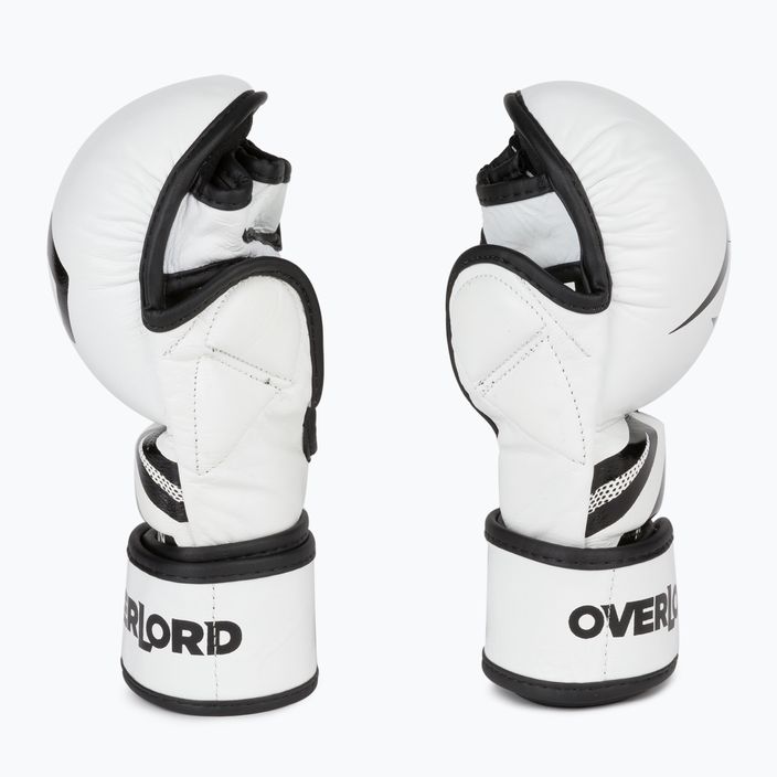 Overlord mănuși de grappling Sparring MMA piele naturală alb 101003-W/M 4