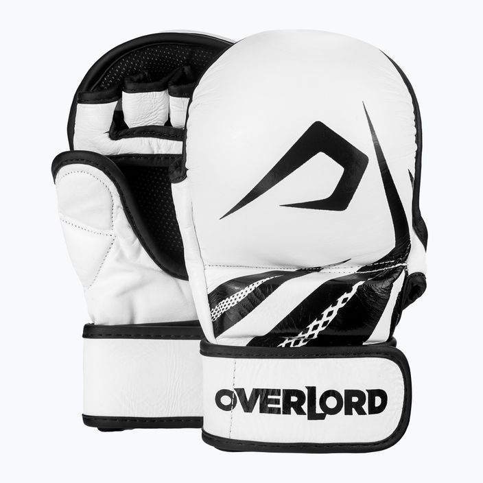Overlord mănuși de grappling Sparring MMA piele naturală alb 101003-W/M 6