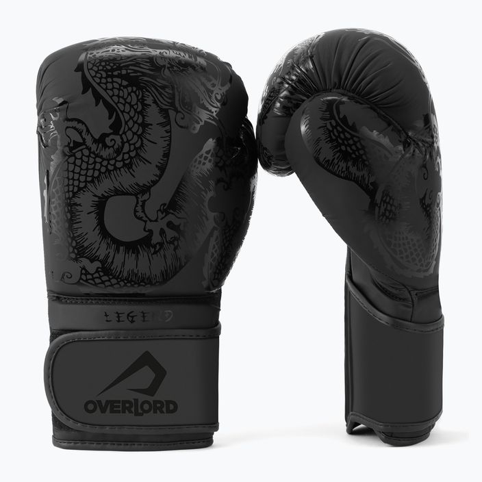 Overlord Legend mănuși de box din piele sintetică negru 100001-BK/10OZ 7