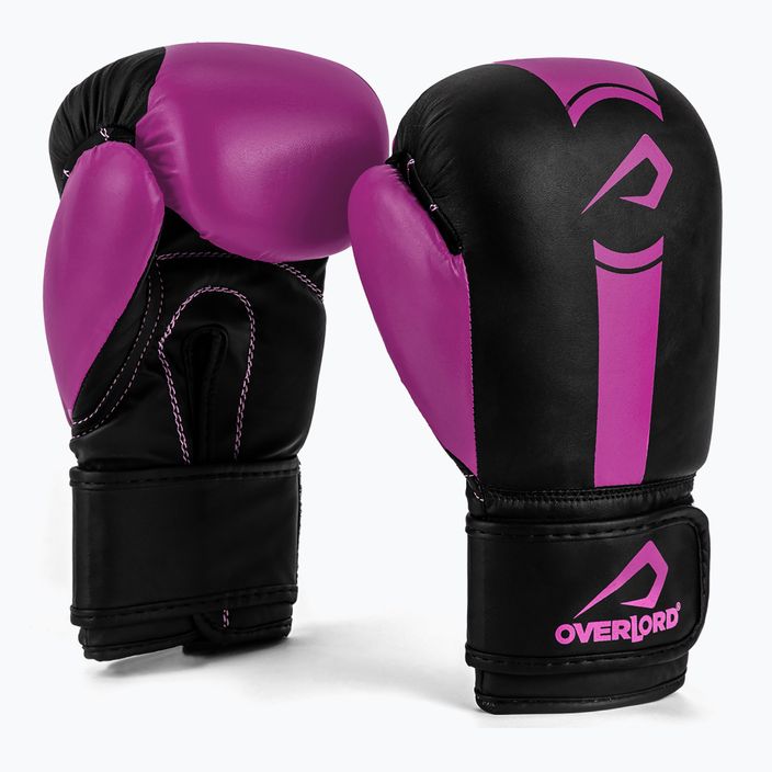 Overlord Boxer mănuși de box pentru copii negru și roz 100003-PK 6
