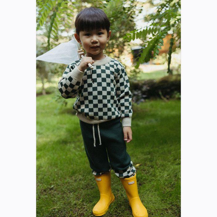 KID STORY pantaloni pentru copii Merino verde șahboard Merino 5