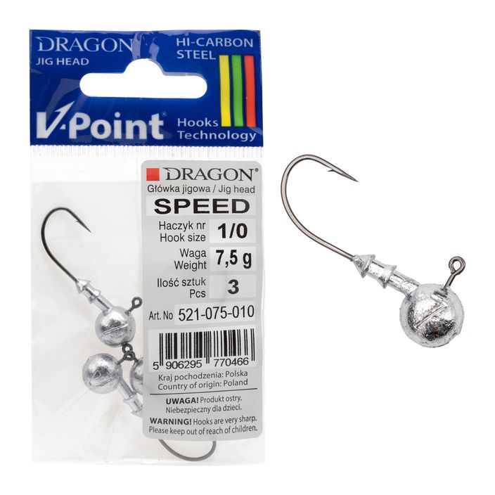 Dragon V-Point Speed jig cap 7.5g 3pcs negru PDF-521-075-010 2