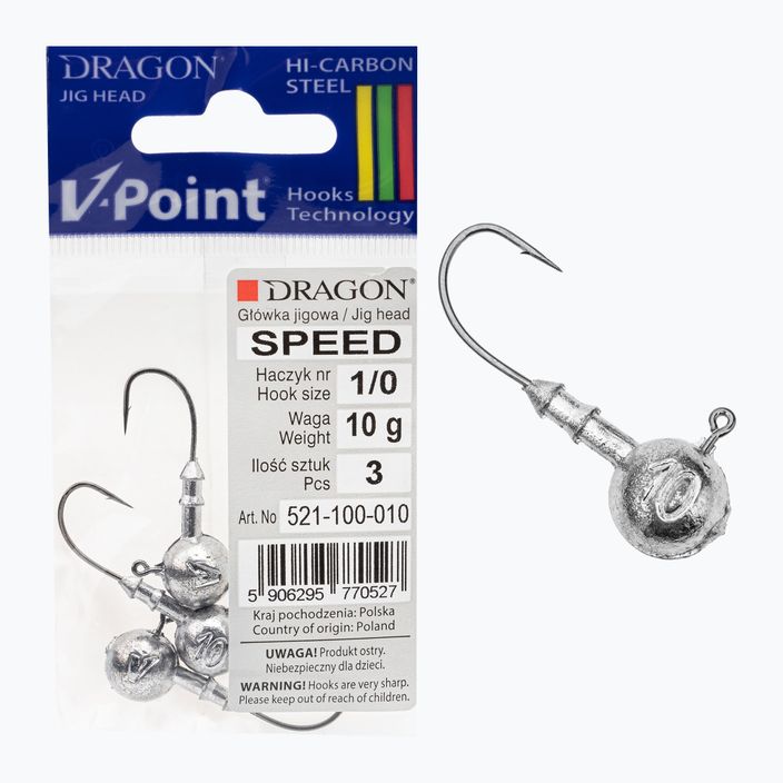 Dragon V-Point Speed jig cap 10g 3pcs negru PDF-521-100-010 3