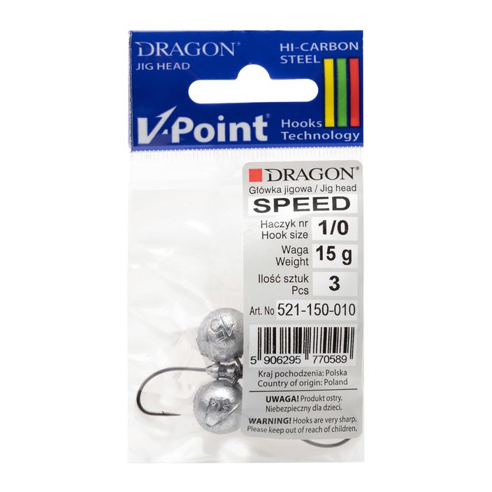 Dragon V-Point Speed 15g 3pc jig head negru PDF-521-150-010 2