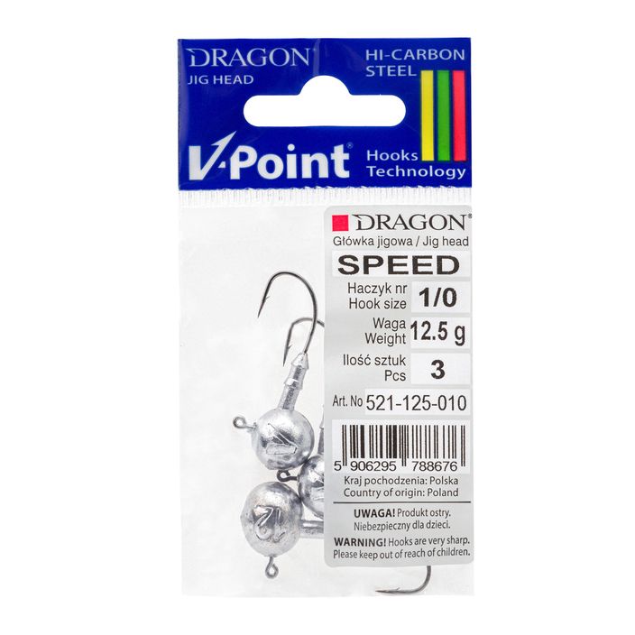 Dragon V-Point Speed jig cap 12.5g 3pc negru PDF-521-125-010 2