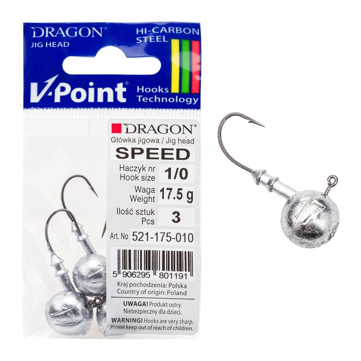 Dragon V-Point Speed jig cap 17.5g 3pc negru PDF-521-175-010 2