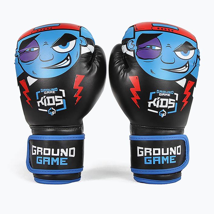Mănuși de box pentru copii Ground Game Prodigy negru și albastru 6