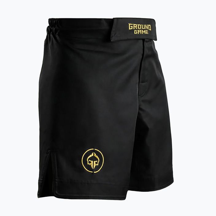 Pantaloni scurți pentru bărbați Ground Game MMA Athletic Gold negru MMASHOATHGOLD 2