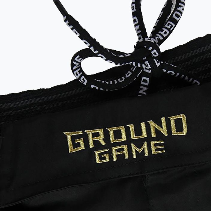 Pantaloni scurți pentru bărbați Ground Game MMA Athletic Gold negru MMASHOATHGOLD 4