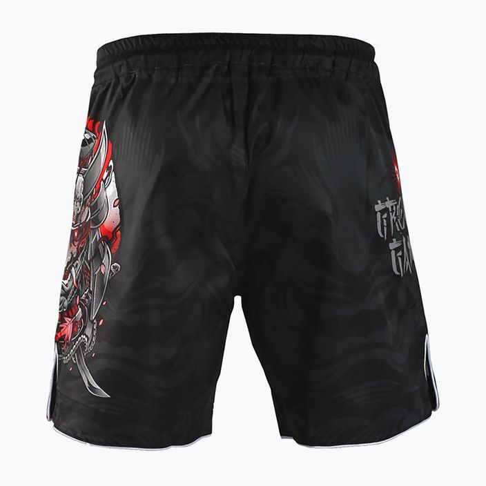 Pantaloni scurți de antrenament pentru bărbați Ground Game MMA Samurai 2.0 negru/roșu 2