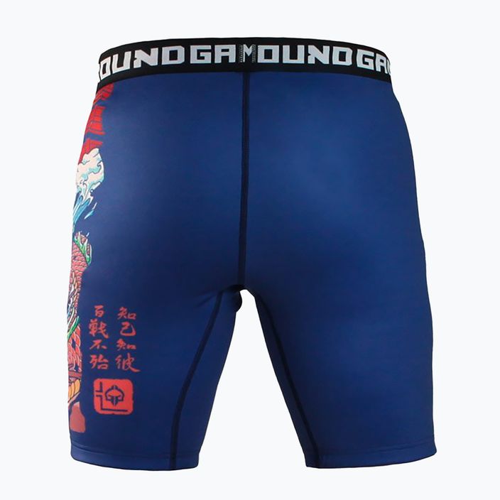 Pantaloni scurți de antrenament pentru bărbați Ground Game Vale Tudo Tatakai albastru 4