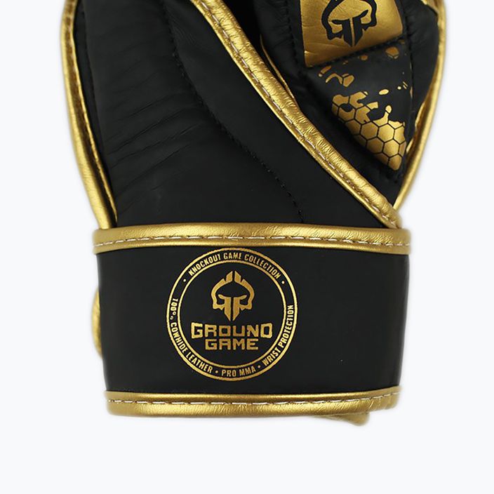 Mănuși de sparring pentru bărbați GroundGame MMA Cage Gold, auriu, MMASPARGLOCGOL 5