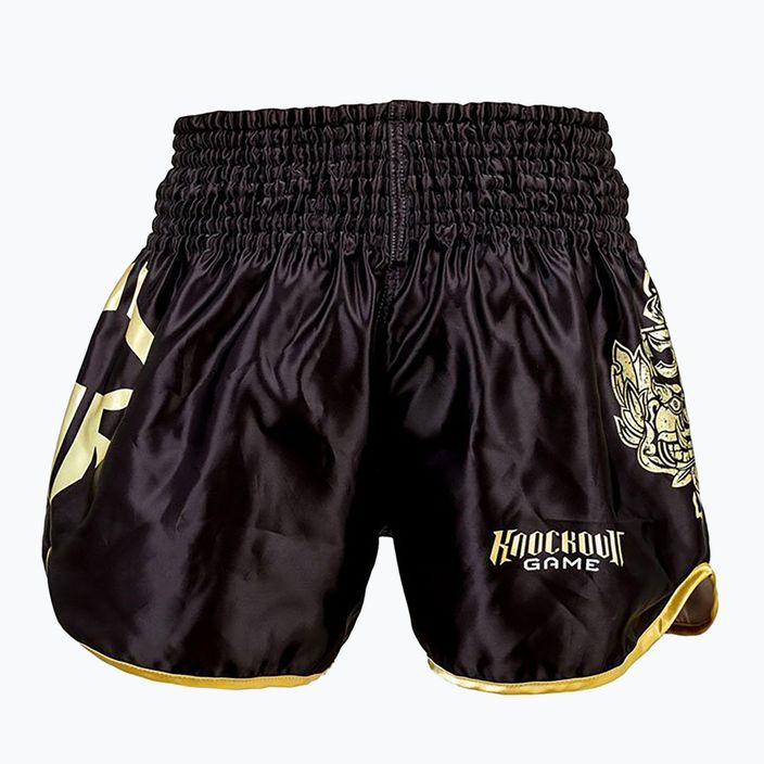 Ground Game Muay Thai Muay Thai boxing pantaloni scurți Gold negru 21MTSHGOLDS 3
