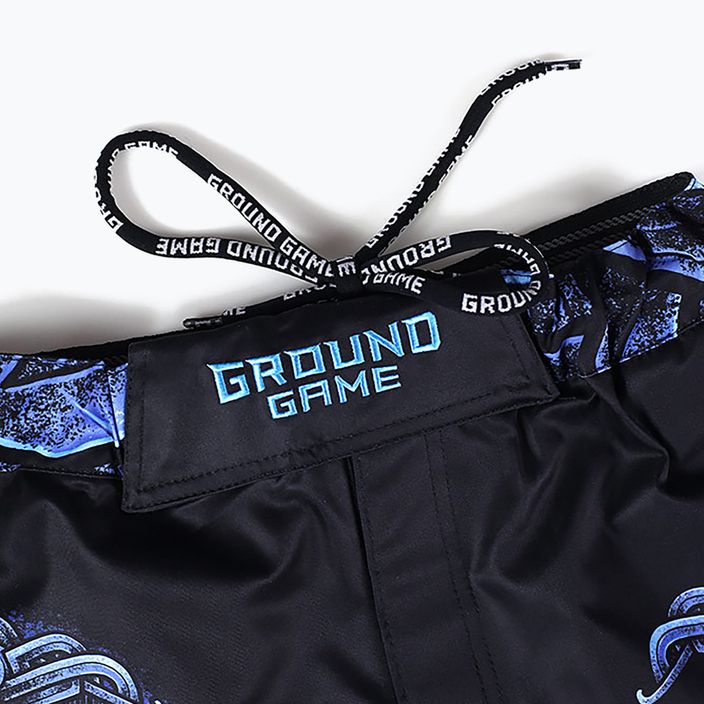 Pantaloni scurți de antrenament MMA pentru bărbați Ground Game MMA Viking negru 5