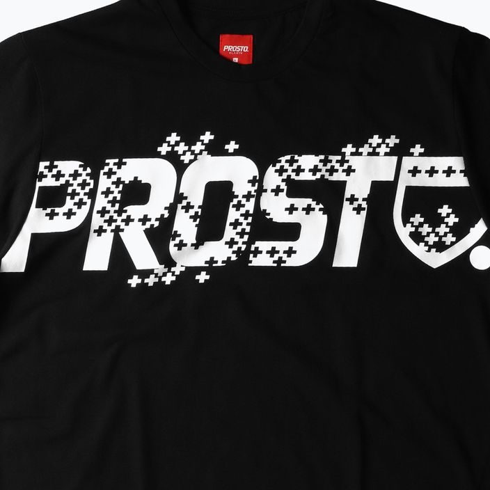 T-shirt pentru bărbați PROSTO Plusrain negru KL222MTEE1161 3