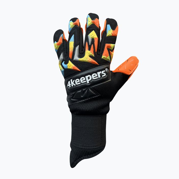 Mănuși de portar pentru copii 4Keepers Equip Flame Nc Jr negru-portocalii EQUIPFLNCJR 4