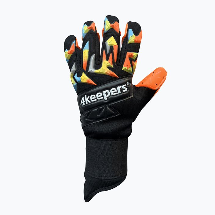 Mănuși de portar 4Keepers Equip Flame Nc negru-portocalii EQUIPFLNC 4