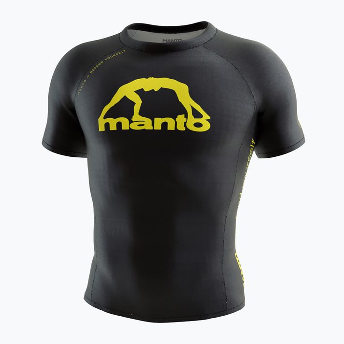 Tricou de antrenament pentru bărbați MANTO Alpha, negru, MNR496_BLK_2S