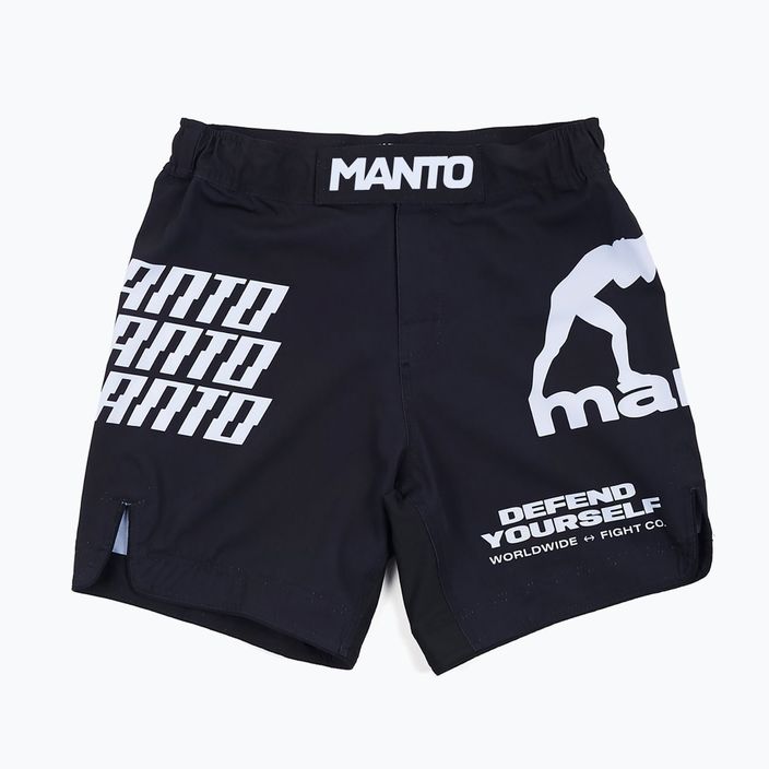 Pantaloni scurți de antrenament pentru bărbați MANTO Distort negru MNS519
