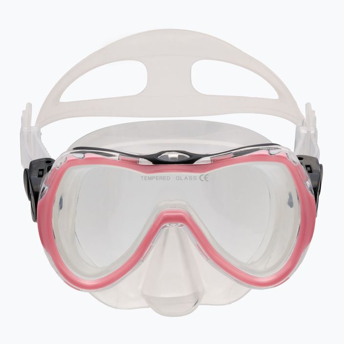 AQUA-SPEED Enzo + Evo set snorkel pentru copii roz 604 2