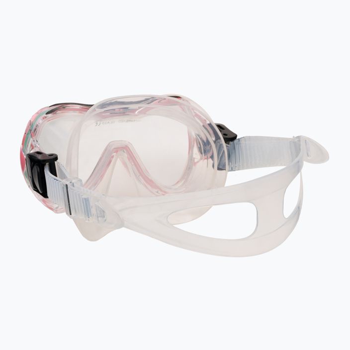 AQUA-SPEED Enzo + Evo set snorkel pentru copii roz 604 4