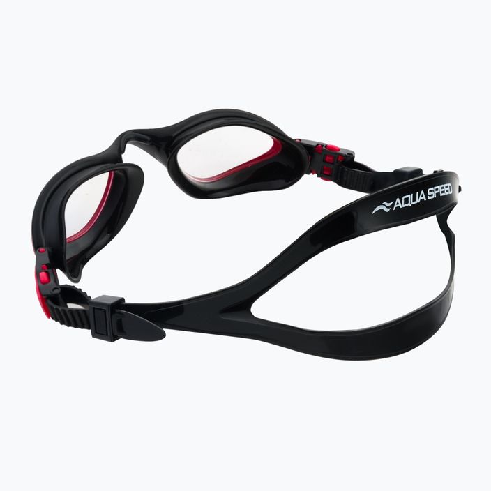 Ochelari de înot AQUA-SPEED Flex negru-roșii 6663 4