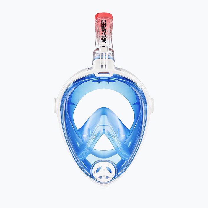 Mască facială completă de snorkeling AQUA-SPEED Spectra 2.0 albastru/albă 2
