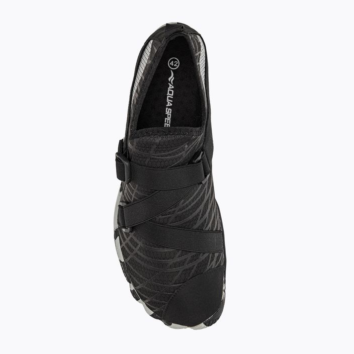 Pantofi de apă AQUA-SPEED Tortuga negru și alb 635 6