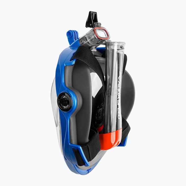 Mască facială completă de snorkeling AQUA-SPEED Spectra 2.0 neagră/albastră 5