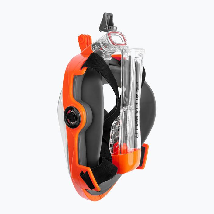 Mască facială completă de snorkeling AQUA-SPEED Spectra 2.0 neagră/portocalie 5