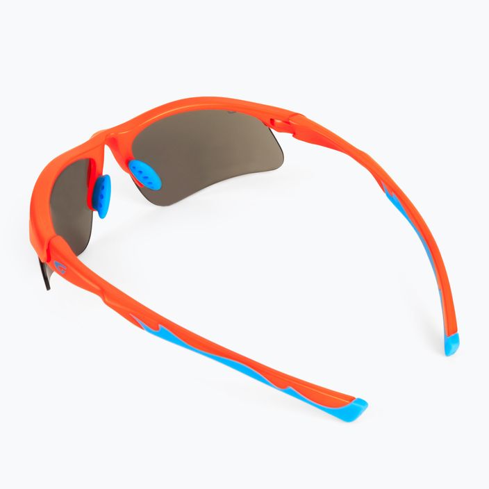 Ochelari de ciclism pentru copii GOG Balami mat neon portocaliu / albastru / albastru oglindă E993-3 2