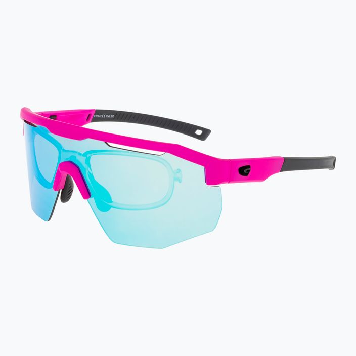 Ochelari de ciclism GOG Argo mat roz neon/negru/alb-albastru E506-2 8