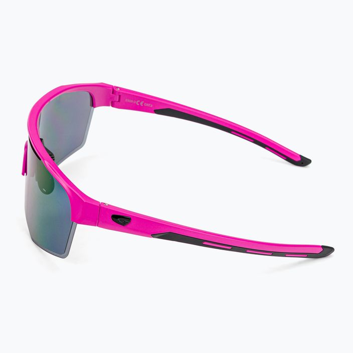 Ochelari de ciclism GOG Athena roz neon mat / negru / alb-albastru policromat E508-3 4