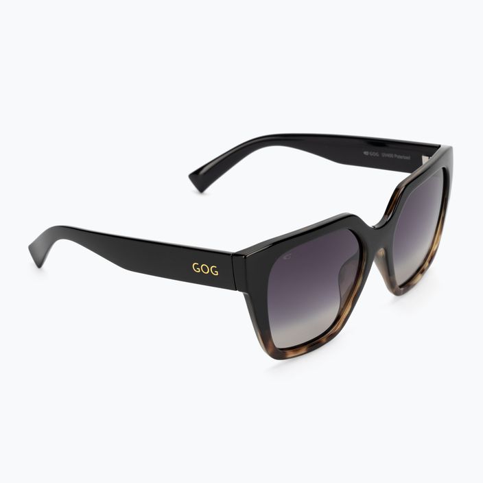 Ochelari de soare pentru femei GOG Hazel fashion negru / maro demi / gradient smoke E808-1P